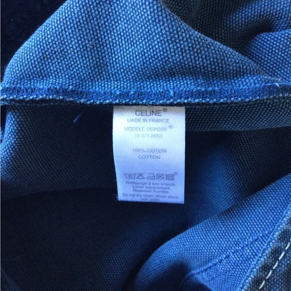 CELINE YACHTING TWILL DENIM CANVAS NAUTICAL BUTTON SKIRT SIZE 38 FRANCE - Picture 12 of 16